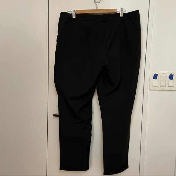 Women Black Work Trousers / Slacks - Mid Rise - Straight Fit - Picture 2 of 7